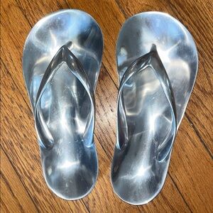 2 Metal Aluminum Flip Flop Sandal Beach Decor Trinket/Candy Dish Jewelry ashtray